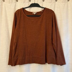 Max Studio Rust Long Sleeve Top
